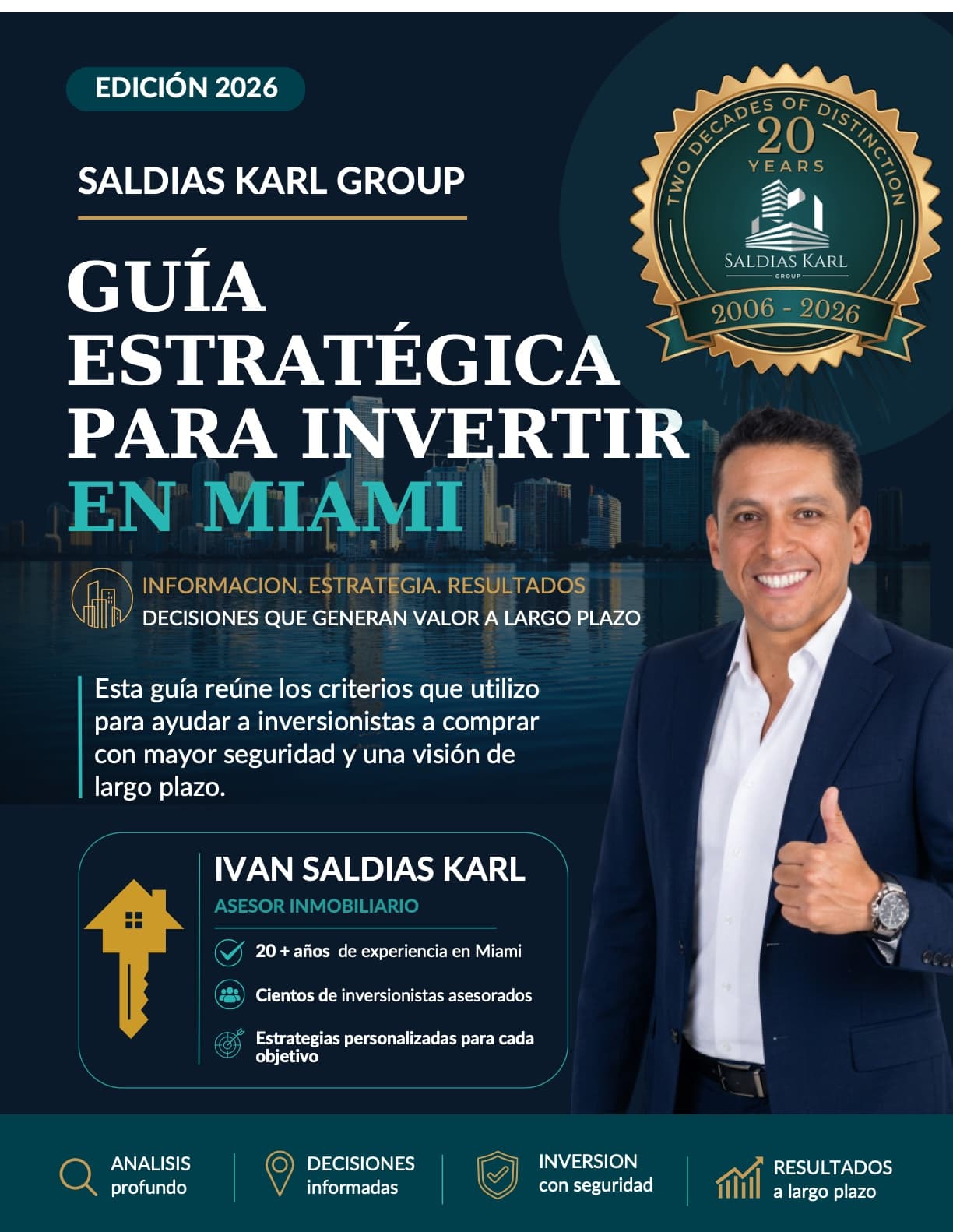 Cover of the Miami Investor Guide 2026 by Saldias Karl Group